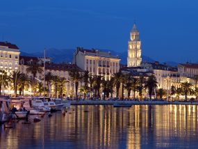 Old Roman City of Split at Dusk